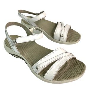 Merrell Dahlia Sandals White Leather Strappy Casual Comfort Size 7
